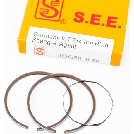 Кольца поршневые Yamaha JOG50 40мм+0,50, жёлтая коробка SEE