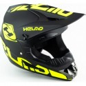 Шлем кроссовый 117 M (57-58см), чёрно-салатовый мат HELMO Китай