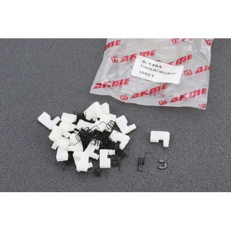 Собачка стартера (пластик) 20шт + пружини, ст. кільця, 10 к-ктів AKME
