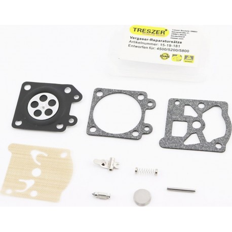 Ремонтний комплект карбюратора 4500/5200, 9 деталей TRESZER