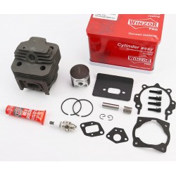 Цилиндр, к-кт (цпг) 40мм (палец 10мм), графитовый + прокладки + свеча + герметик, металлическая коробка, "PRO SERIA" WINZOR