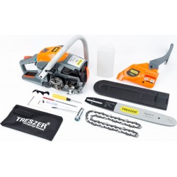 Бензопила TRESZER TRS3 39cc (1,8кВт. шина 14", цепь 3/8" LP-1,3-52зв. квад. зуб) с подкачкой, плавный пуск TRESZER