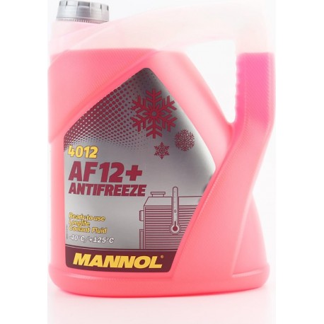 Жидкость охлаждающая -40°C "АНТИФРИЗ AF12" красный, 5L MANNOL