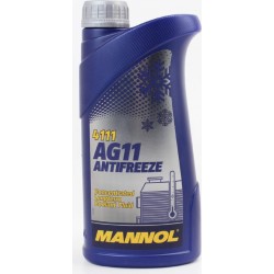 Жидкость охлаждающая концентрат -38°C 1:1 "АНТИФРИЗ AG11" голубой, 1L MANNOL