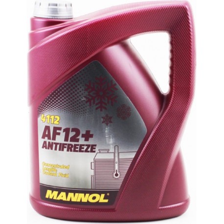 Рідина охолоджуюча концентрат -38°C 1:1 "АНТИФРИЗ AF12" червоний, 5L MANNOL
