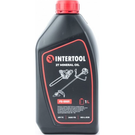 Масло 2T минеральное для садовой техники "2T MINERAL OIL", 1L INTERTOOL