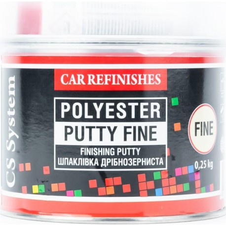 Шпаклівка середньозерниста поліефірна фінішна, бежева "PUTTY FINE", 250g CS SYSTEM