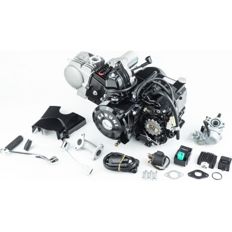 Двигатель мопедный в сборе 125куб "механика", чёрный Mototech