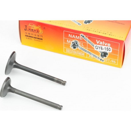 Клапана впускной (H-65,7/ D-28), выпускной-немагнитный (H-65,3/ D-23) к-кт 2шт, 150cc JINLONGLIAN