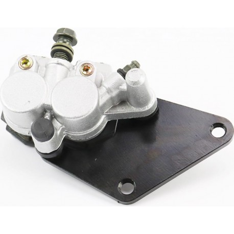 Тормозной суппорт задней системы (двухпоршневой)+колодки тип 2, серебристый Китай