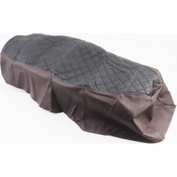 Чехол сиденья (эластичный, прочный материал), чёрно-коричневый, люкс тип 2 Украина