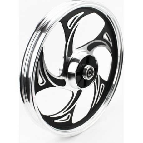 Диск задний литой 17x1,6 ALPHA/ACTIVE "волна", чёрный (ось 12мм) тип 2 Китай