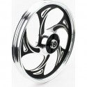 Диск задній литий 17x1,6 ALPHA/ACTIVE "хвиля", чорний (вісь 12мм) тип 2 Китай
