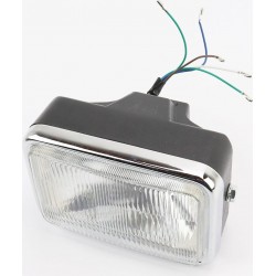 Фара передняя в сборе Китай (прозрачное стекло) 180x120мм тип 2 Китай