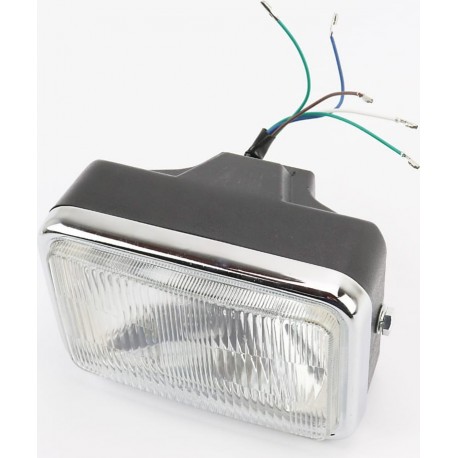 Фара передняя в сборе Китай (прозрачное стекло) 180x120мм тип 2 Китай