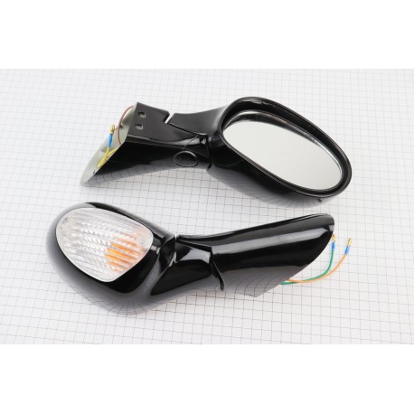 УЦЕНКА Viper-F50 Зеркало лев., прав.. к-кт, чёрные (трещина, см. фото) Китай