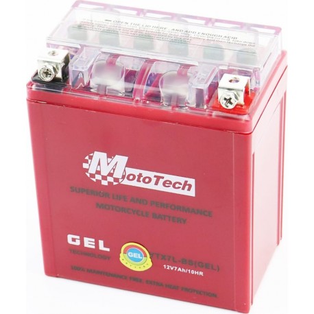 Акумулятор 12V7Ah YTX7L-BS GEL (L113*W70*H132мм) "МОТО" Mototech