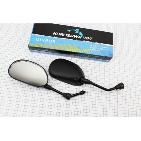 Дзеркала к-кт DIO, чорні "краплі", М8 "довга ніжка" KUROSAWA