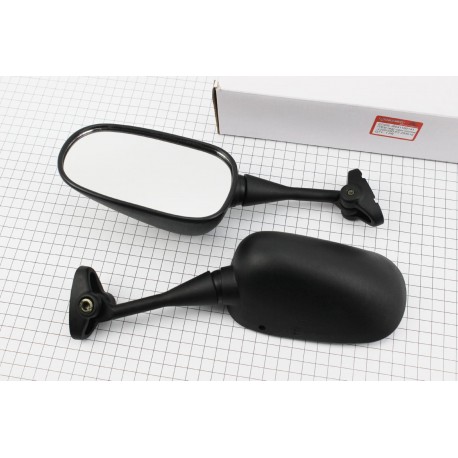 Дзеркала к-кт на мотоцикл "прямокутні" під два болта, чорний Viper