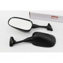 Зеркала к-кт на мотоцикл "прямоугольные" под два болта, чёрный Viper