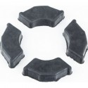 Демпферна резина заднього колеса (к-кт 4шт) "силікон, чорні", якісні Україна