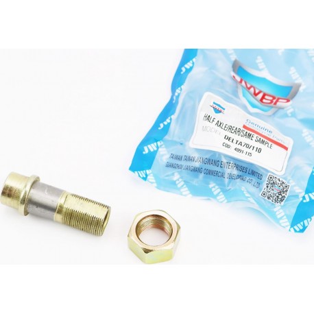 Втулка заднього колеса з різьбою delta (жовтий метал, широка гайка) JWBP