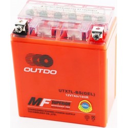Акумулятор 12V7Ah UTX7L-BS GEL (L113*W70*H132мм) "МОТО" OUTDO