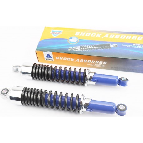 Амортизатор задний JH/CB/CG-340мм*d53мм (втулка 12мм/втулка 10мм) со стаканом регулир., чёрный к-кт 2шт JWBP