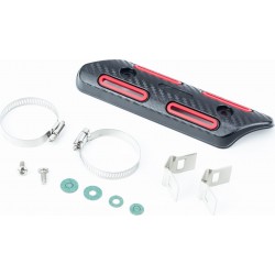 Захист коліна глушника універсальний, чорно-червоний Китай