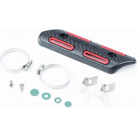 Защита колена глушителя универсальная, чёрно-красная Китай