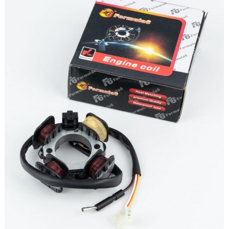 Статор магнето (генератора) Suzuki AD50 (4 катушки разъем "мама 2+1") Formula