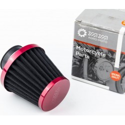 Фільтр повітряний нульовий 35мм прямий "конус", червоний, чорна сітка (великий) TATA