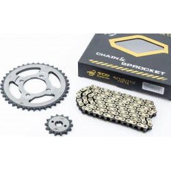 Звезды, цепь к-кт JH-428H-104L+39T+14T "калёная, цепь GOLD" (в коробке) Scorpion