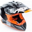 Шолом кросовий X CROSS (стандарт DOT/ECE) М (57-58см), чорно-помаранчевий AXOR