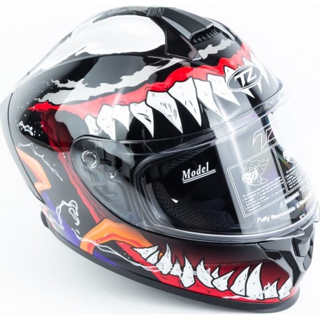 Шолом інтеграл (стандарт DOT)  висувні сонцезахисні окуляри TZ-333 L, чорний з малюнком Китай