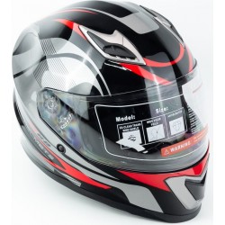 Шлем интеграл M62 L (59-60см), чёрно-красный FORTE