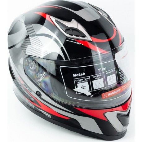 Шлем интеграл M62 L (59-60см), чёрно-красный FORTE