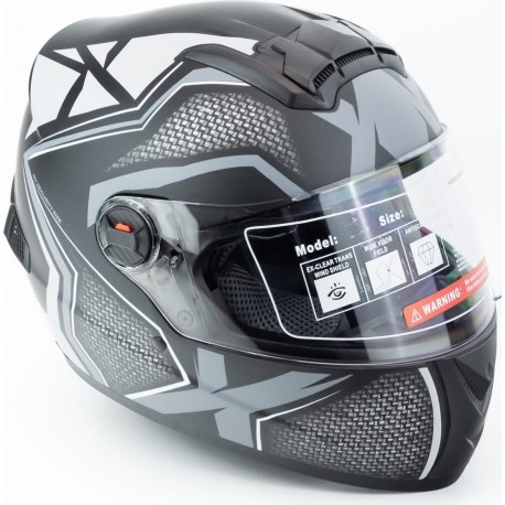 Шолом інтеграл, сонцезахисні окуляри М61 S (55-56см), чорно-сірий мат FORTE