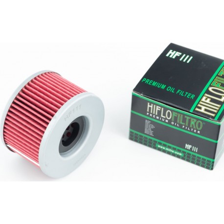 Фильтр-элемент масляный HF111 (69x45мм) Honda CB/CBR/VF/VT/VTR, Honda ATV SXS/TRX HIFLO
