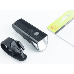 Ліхтар передній 1 діод 60 lumen, під батарейки AAAх3, чорний JY-7181 JING YI