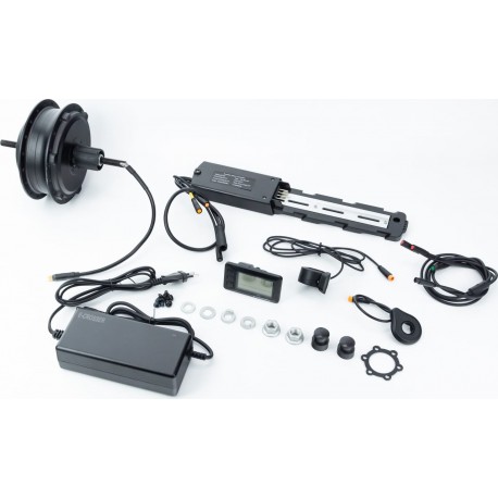 ЭЛЕКТРО-мотор заднего колеса 36V-500W, под кассету, Disk-brake, крепл. гайка+контроллер, ручка газа E-BIKE E-CROSSER