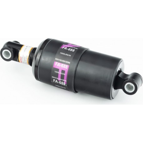 Амортизатор закрытый 150мм регулируемый, чёрный FA-688 (без болтов) Китай
