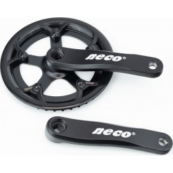 Шатуны "квадрат" 152мм, 42T (3/32") CITY, алюминиевые, чёрные AM-111 Neco