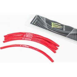 Наклейка светоотражающая на 2 диска колеса 10" к-кт, красный monster