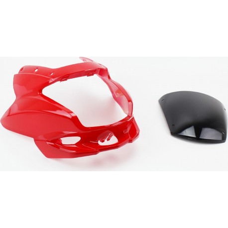 Пластик-обтекатель фары+ветровик, красный Китай