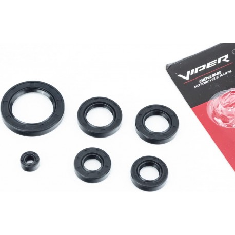 Сальники к-кт 6шт (6,5x14,5x7/ 14x28x7/ 16x28x7/ 20x34x7/ 22x35x7/ 34x50x7) двигуна, CB/CG-150cc Viper