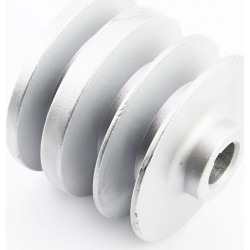 Шкив под коленвал, d-20мм (D-85мм, 3-х ручейковый, три паза под ремень SPB, металл) 168F/170F Китай