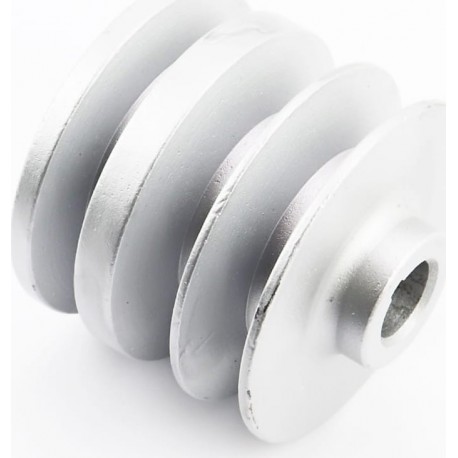 Шкив под коленвал, d-20мм (D-85мм, 3-х ручейковый, три паза под ремень SPB, металл) 168F/170F Китай