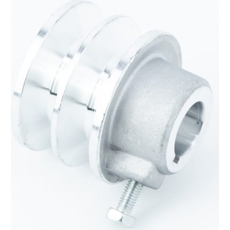 Шкив под коленвал, d-20мм (D-55мм, 2-х ручейковый, два паза под ремень SPА, алюминий) 168F/170F Китай