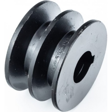 Шкив под коленвал, d-19мм (D-55мм, 2-х ручейковый, два паза под ремень SPА, металл) 168F/170F Тип 2 Китай